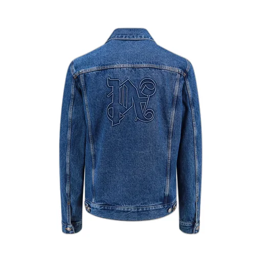 Monogram Detailed Denim Jacket