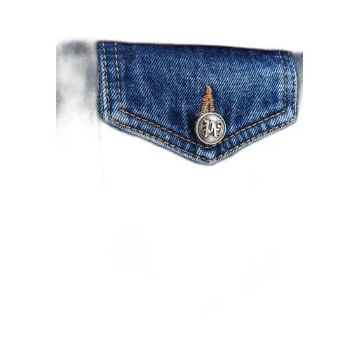 Monogram Detailed Denim Jacket