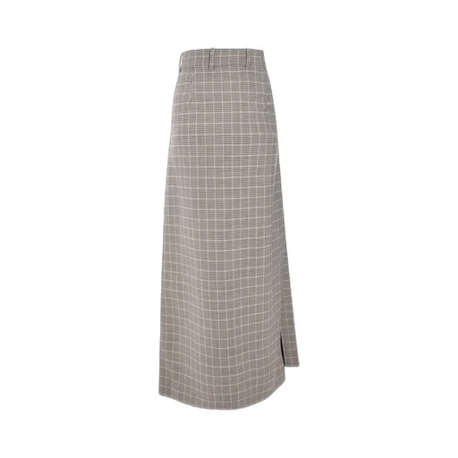 Checked Midi Skirt