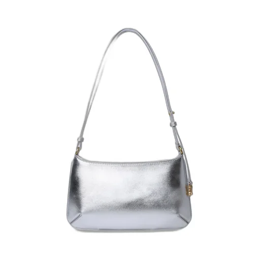 Logo Lettering Metallic Effect Shoulder Bag