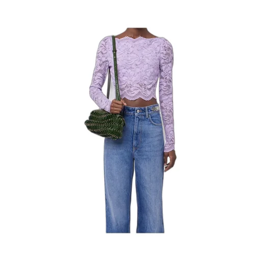 Lace Lavender Crop Top