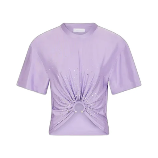 Piercing Embellished Cropped T-Shirt