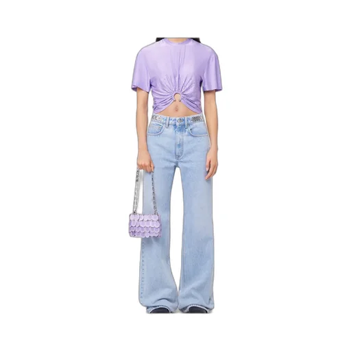 Piercing Embellished Cropped T-Shirt