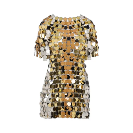 Sequin Embellished Crewneck Dress