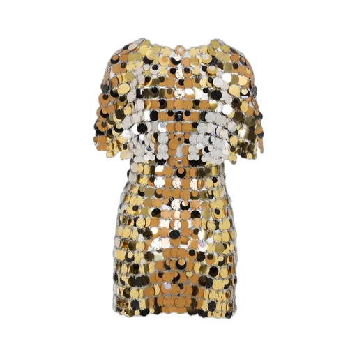 Sequin Embellished Crewneck Dress