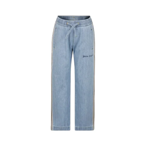 Chambray Logo Printed Track Pants
