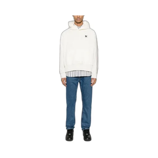 Monogram-Embroidered Drop Shoulder Track Hoodie