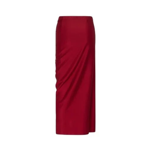Jersey Gathered Maxi Skirt