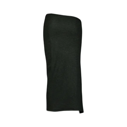 Asymmetric Gathered Midi Skirt