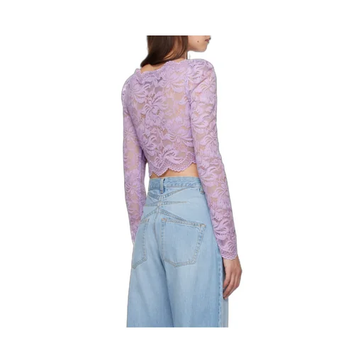 Lace Lavender Crop Top