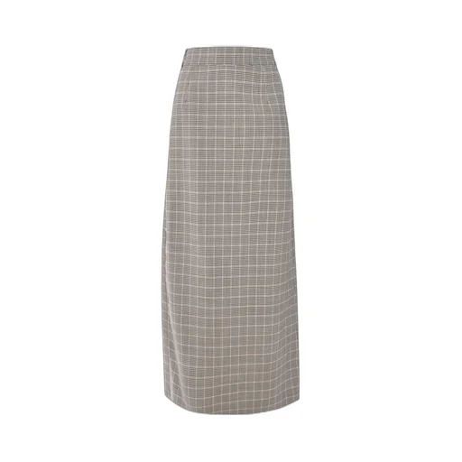 Checked Midi Skirt