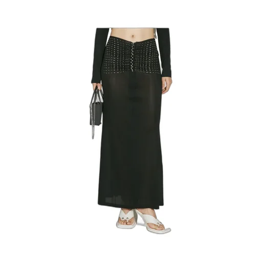 High-Waisted Studded Skirt