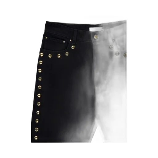 Stud Embellished Straight Leg Jeans