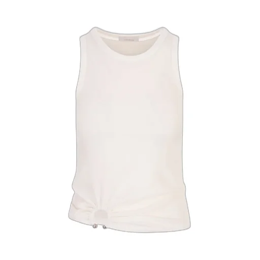 Ruched Detailed Asymmetric Tank Top