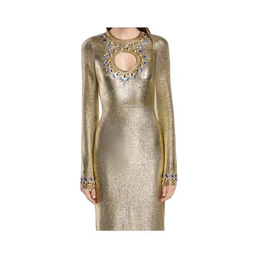 Temporary Crystal-Embellished Maxi Dress