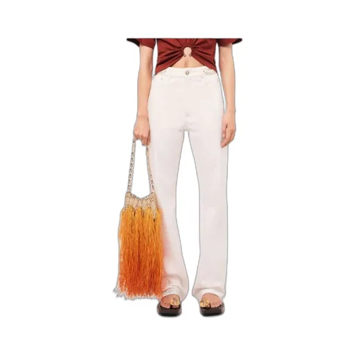 Paillette-Embellished Flared Denim Jeans