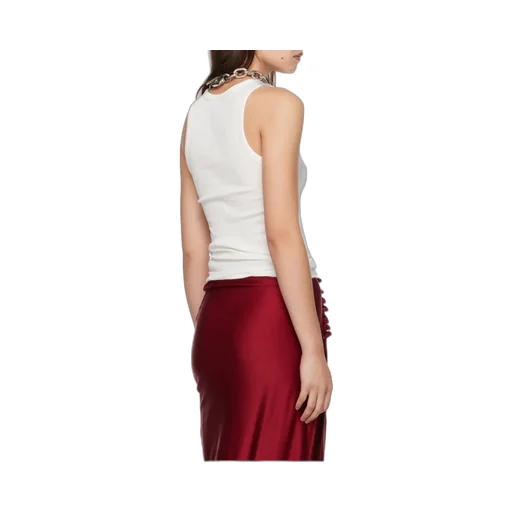 Asymmetric Gathered-Detail Tank Top