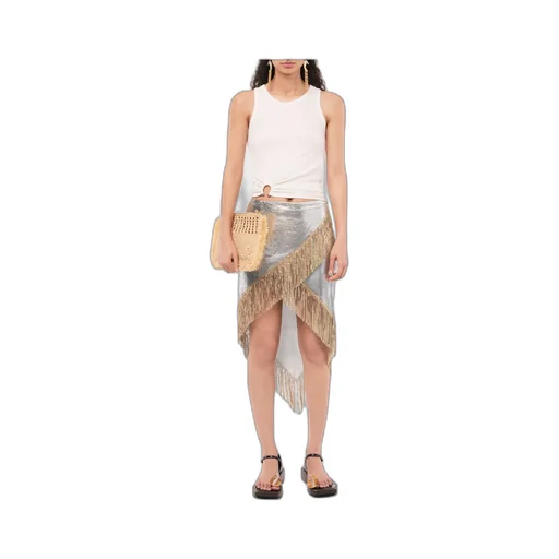 Asymmetric Gathered-Detail Tank Top