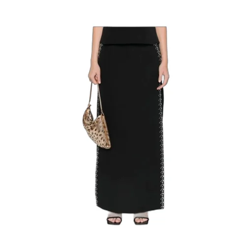 Side Slit Embellished Midi Skirt