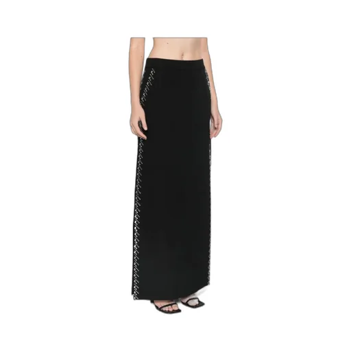 Side Slit Embellished Midi Skirt