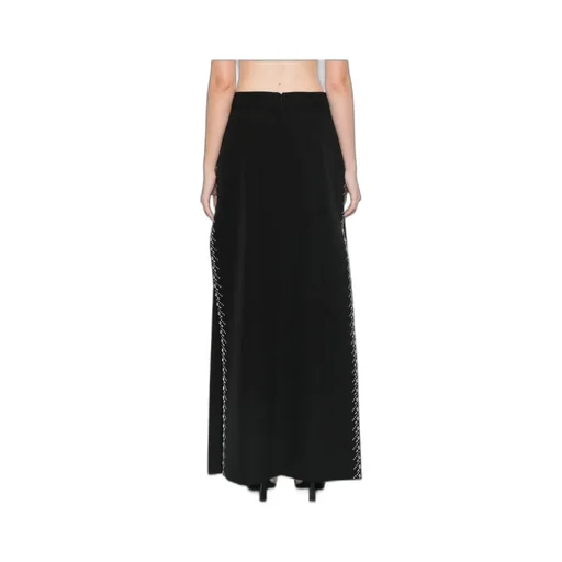 Side Slit Embellished Midi Skirt
