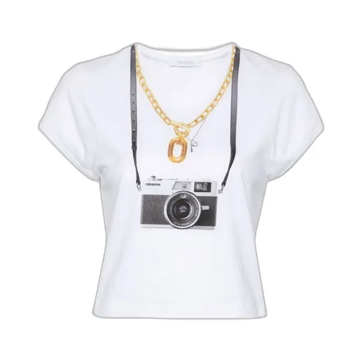 Camera-Printed Crewneck T-Shirt