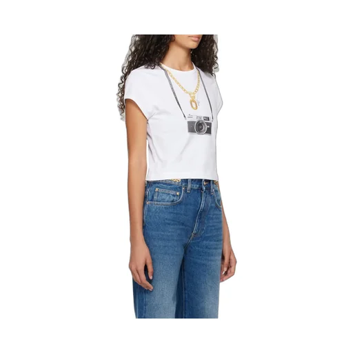 Camera-Printed Crewneck T-Shirt