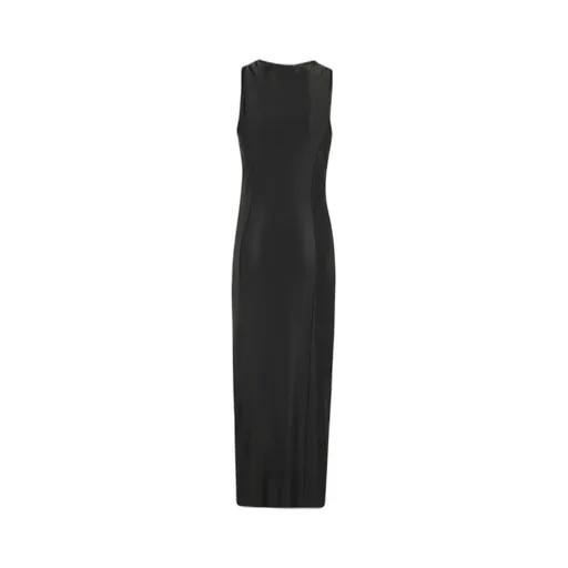 Stud-Detailed Sleeveless Midi Dress