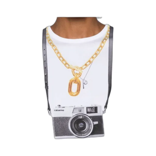 Camera-Printed Crewneck T-Shirt