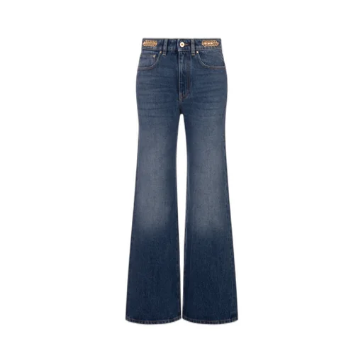 Embellished Flared-Leg Jeans