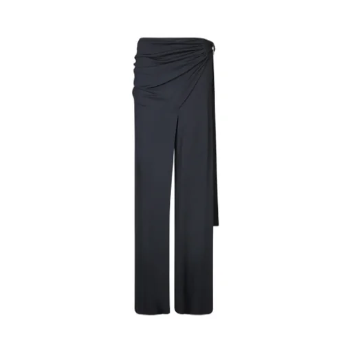 Wraparound High-Rise Palazzo Pants
