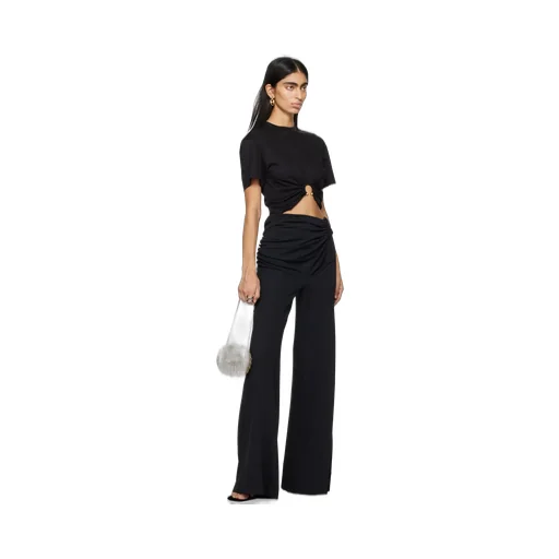 Wraparound High-Rise Palazzo Pants