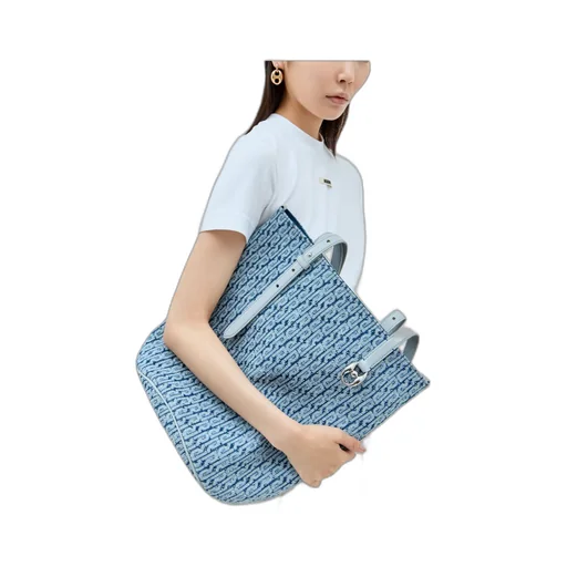 Rabanne Denim Logo Carryall Tote