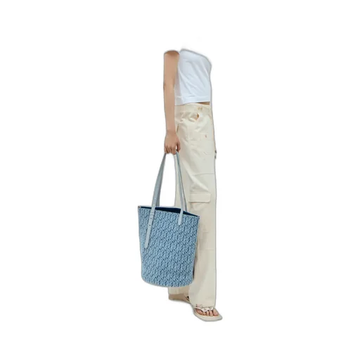 Rabanne Denim Logo Carryall Tote