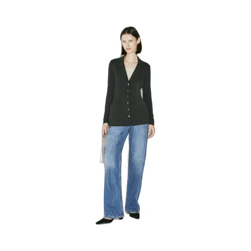 V-Neck Long-Sleeved Shirt