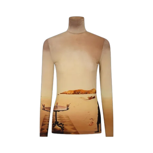Graphic-Print Long-Sleeve Top