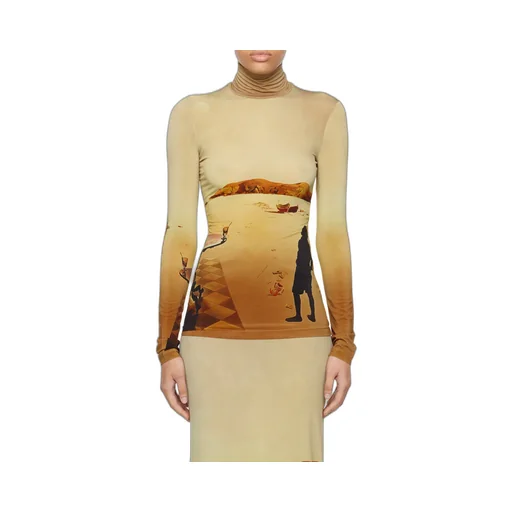 Graphic-Print Long-Sleeve Top