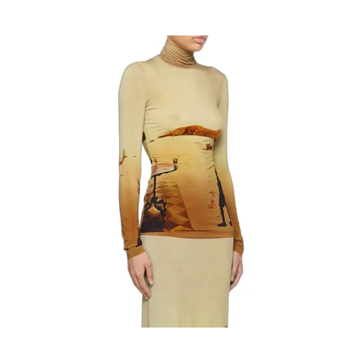 Graphic-Print Long-Sleeve Top