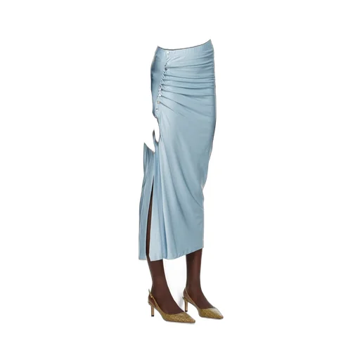 Faded Draped Pression Skirt