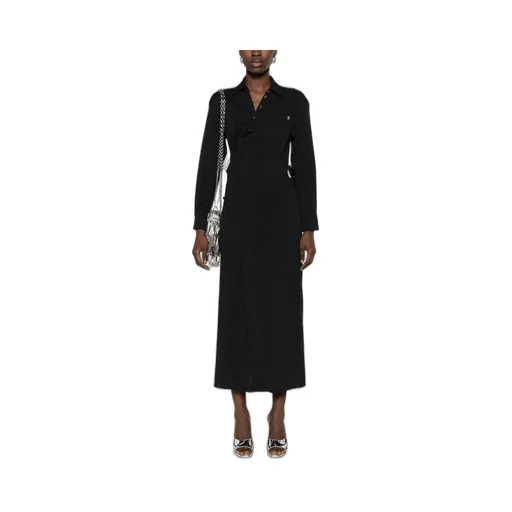Ruched Straight Hem Wrap Dress
