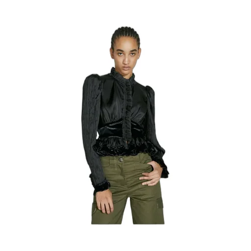 Ruffled High Neck Top