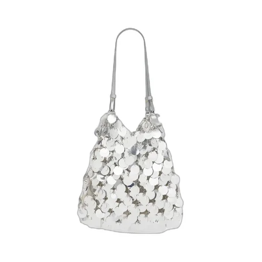 Sequinned Open Top Large Shoulder Bag
