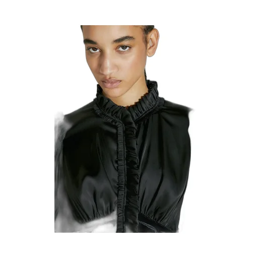 Ruffled High Neck Top