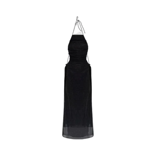 Ruched Halterneck Maxi Dress