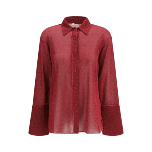 Lumiere Lurex Button-Up Shirt