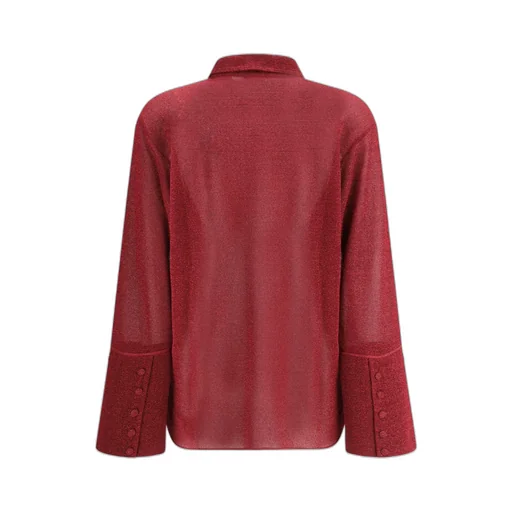 Lumiere Lurex Button-Up Shirt