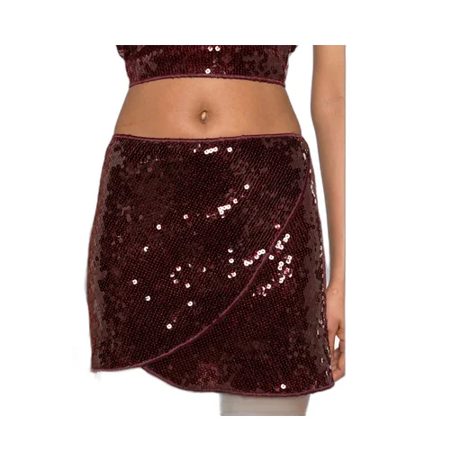 Asymmetric Hem Mini Skirt