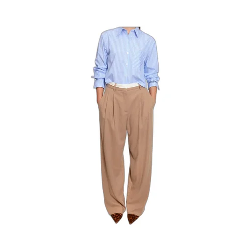 Wool-Blend Wide-Leg Pants