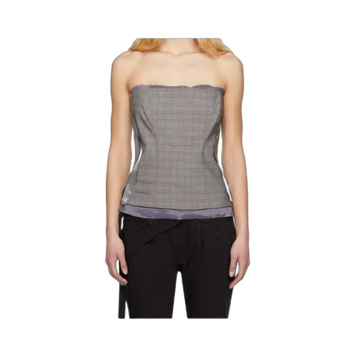 Plaid-Check Corset