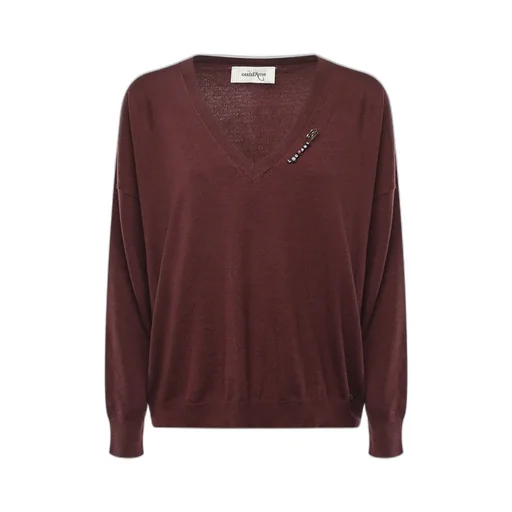V-Neck Ribbed Knitwear